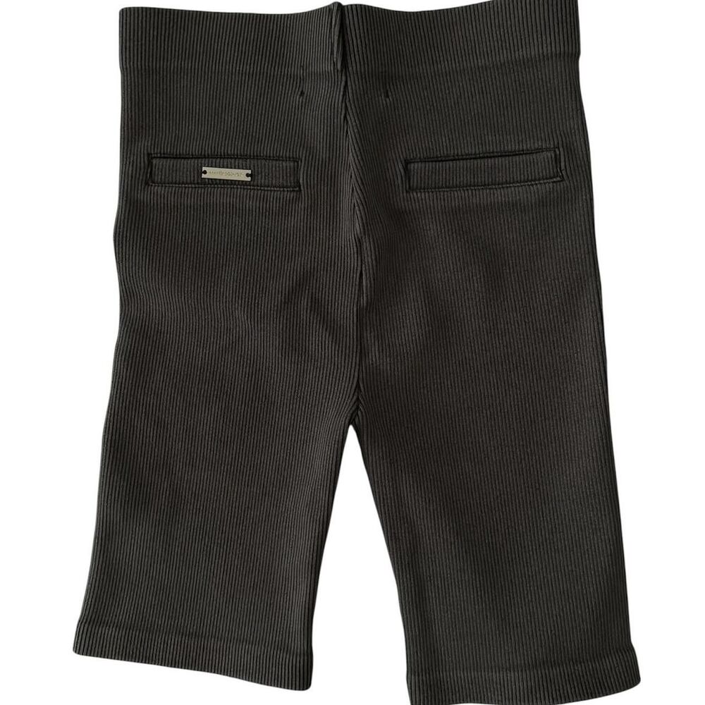 Manière De Voir Charcoal Ribbed Biker Shorts